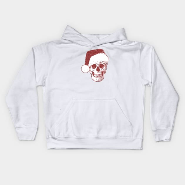 Santa Claus Hat Christmas Skull Fan Art Kids Hoodie by TerBurch